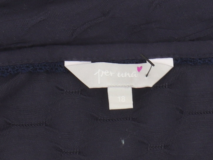 Per Una Women's Blue T-Shirt - Size 18 Regular Fit