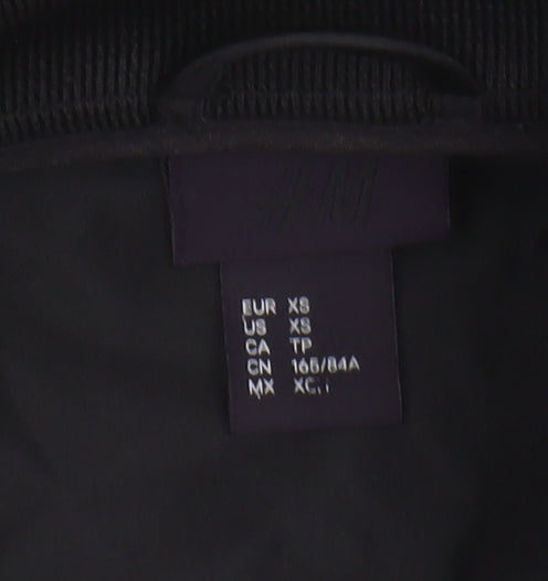 H&M Women's Black XS Bomber Jacket - Classic Style