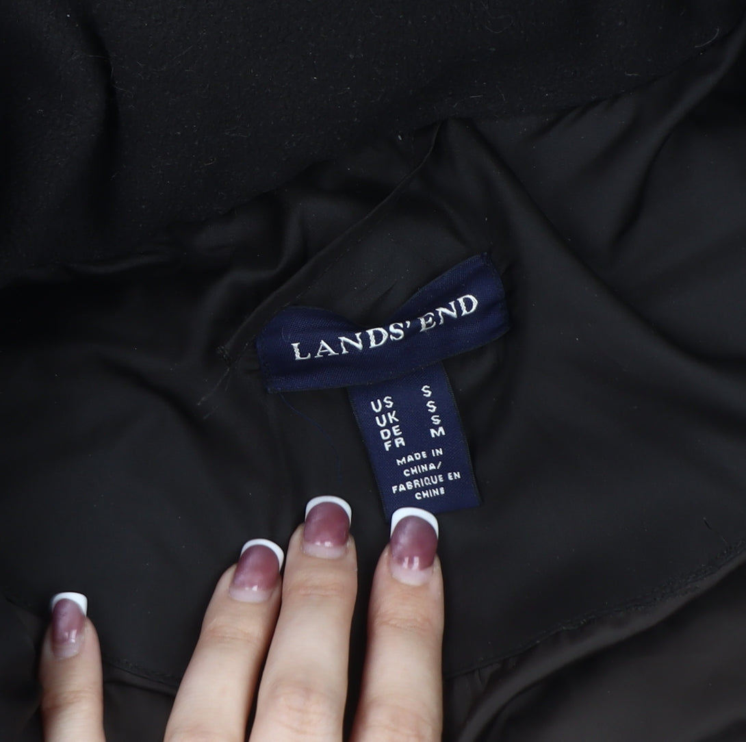 Lands' End Women's Black Puffer Jacket Size S