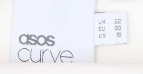 ASOS Curve Women's White Sleeveless High Neck Top