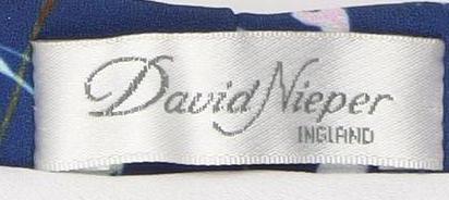 David Nieper Women's Blue Floral A-Line Skirt UK 12