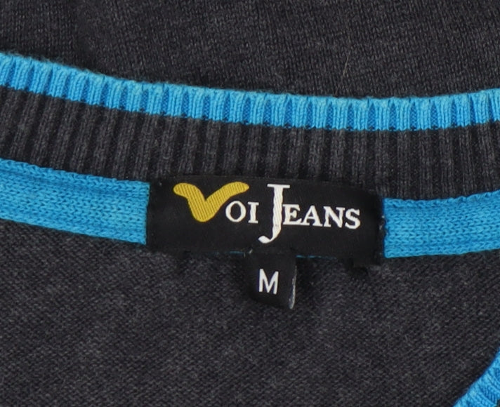 Voi Jeans Men's Black Henley Jumper M