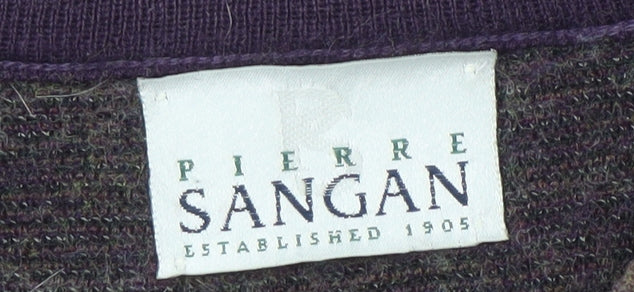 Pierre Sangan Men's M Multicoloured Geometric Pullover Jumper