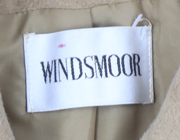 Windsmoor Women's Beige Long Wool Overcoat Size 10
