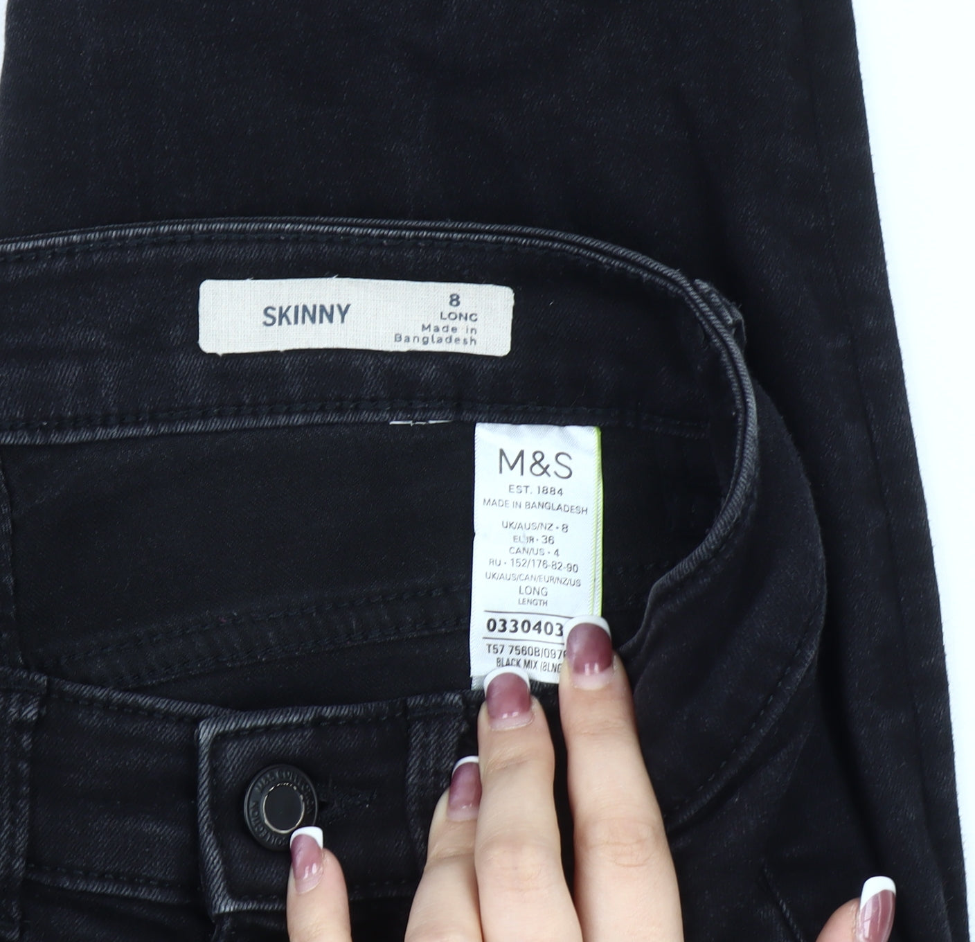 Marks and Spencer Women's Black Skinny Jeans Size 8