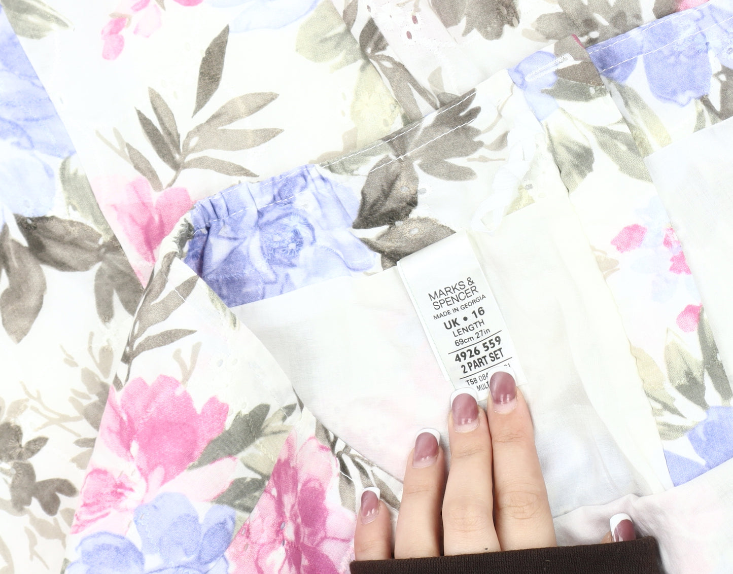 Marks and Spencer Women's Floral Pleated Skirt, Size 16