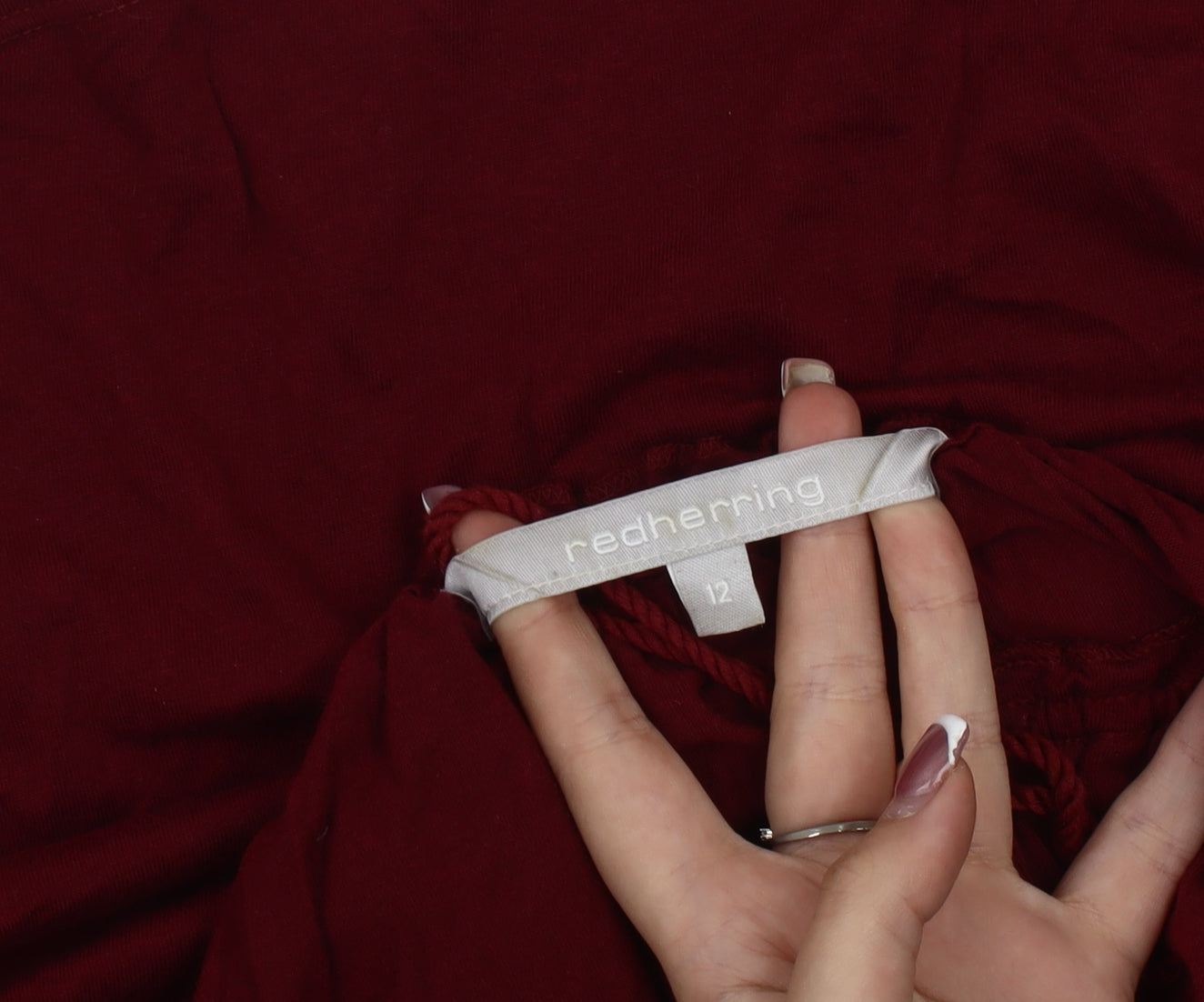 Red Herring Women's Red Tunic Blouse - Size 12