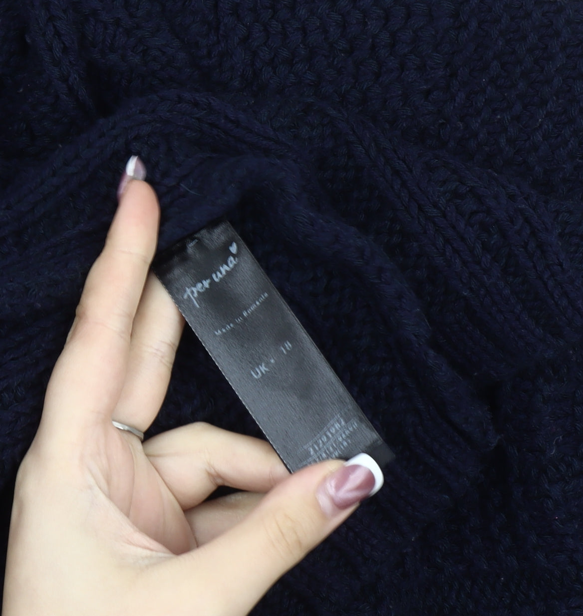 Per Una Women's Black Open Front Cardigan Size 10 Wool Blend