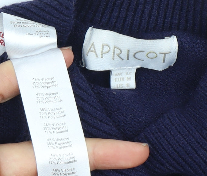 Apricot Women's Blue Knit Jumper, Size 12, Casual Wear