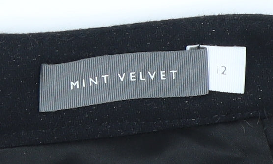 Mint Velvet Women's Black Knee Length Pencil Skirt 12