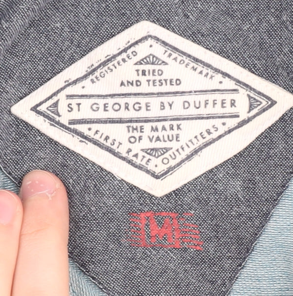 St George by Duffer Men's Blue Polo Shirt M