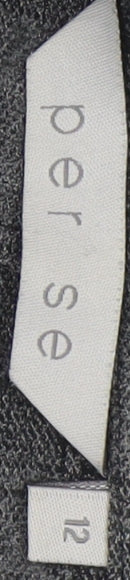 Per Se Women's Grey Check A-Line Skirt Size 12