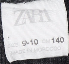 Zara Girls Black Straight Pencil Skirt, 9-10 Years, NWT