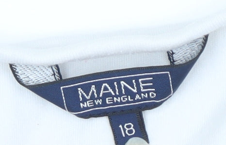 Maine New England Women's Striped T-Shirt Multicoloured Size 18