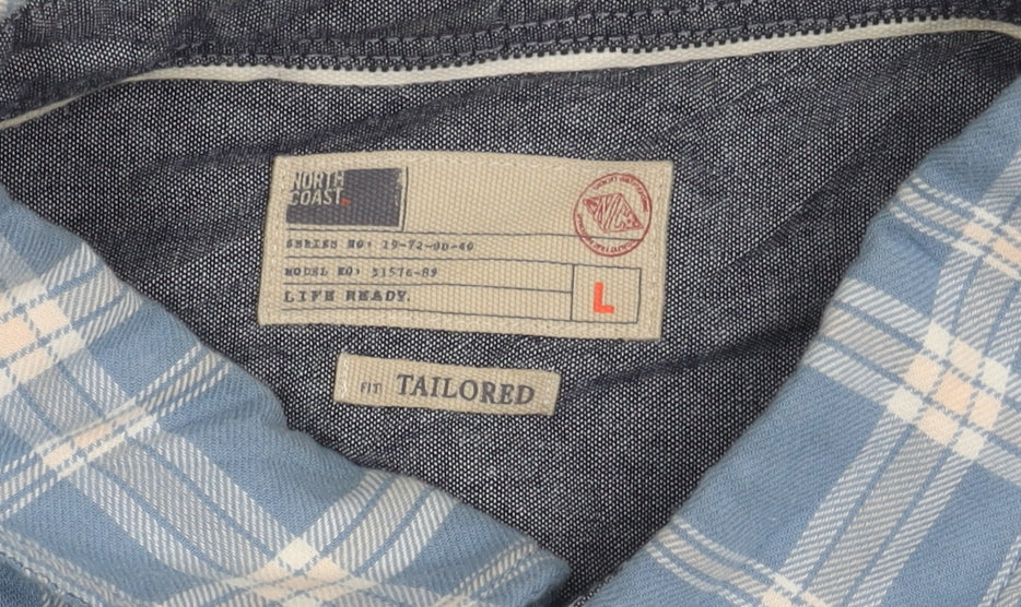 Marks and Spencer Men's Large Blue Check Shirt