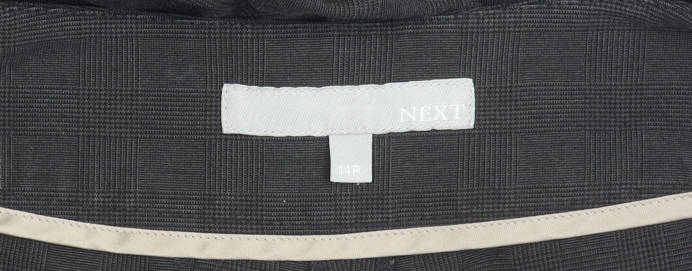 Next Women's Black Check Trousers Size 14 Regular