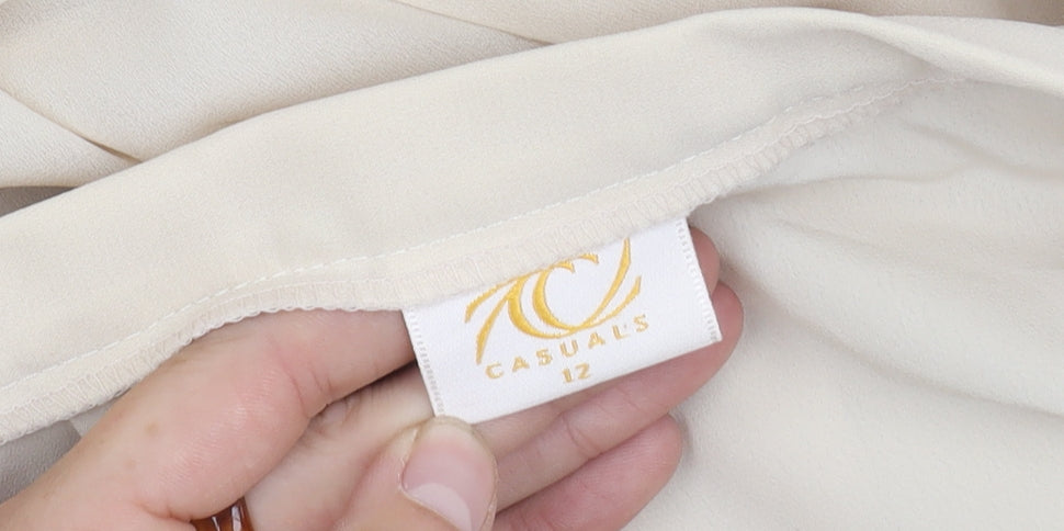 Casuals Women's Beige Pleated Skirt Size 12