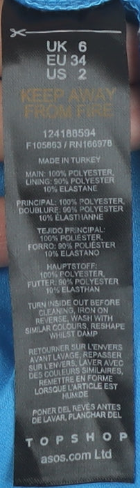 Topshop Women's Long Blue Skirt Size 6