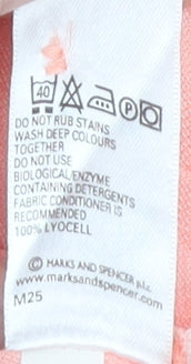 Marks and Spencer Women's Pink Button-Up Shirt Size 16