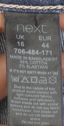 Next Women's Blue Bermuda Shorts, Size 16