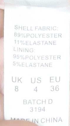 Oh Polly Women's Pink Bodycon Mini Dress Size 8