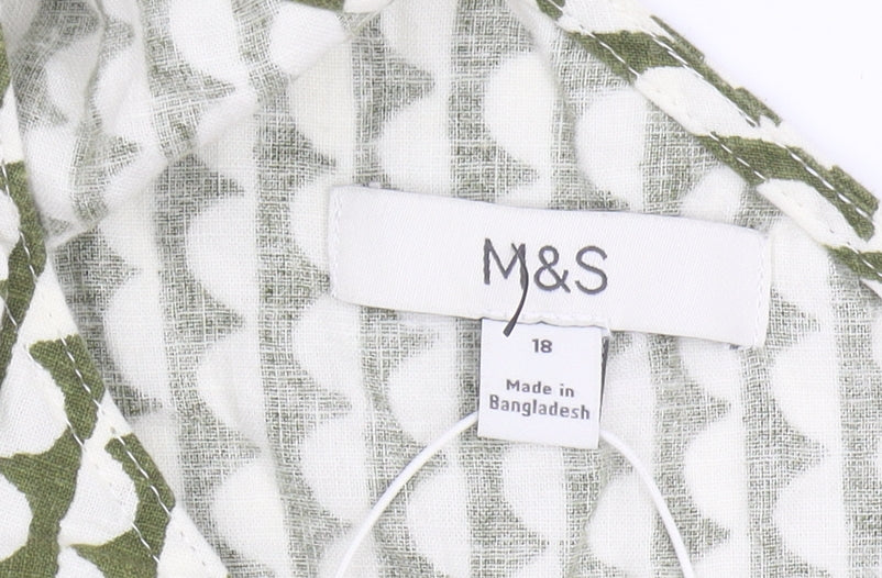 Marks and Spencer Women's Green Halter Top, Size 18