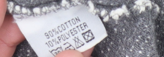 Weird Fish Men's Grey 1/4 Zip Sweatshirt, Size L