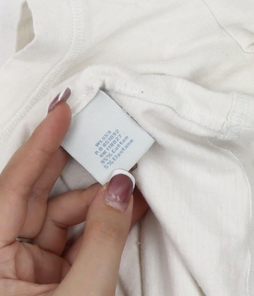 Boden Women's White Long Sleeve Scoop Neck T-Shirt Size 10