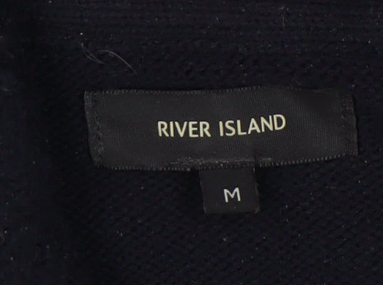 River Island Men's Black Pullover Jumper, Size M
