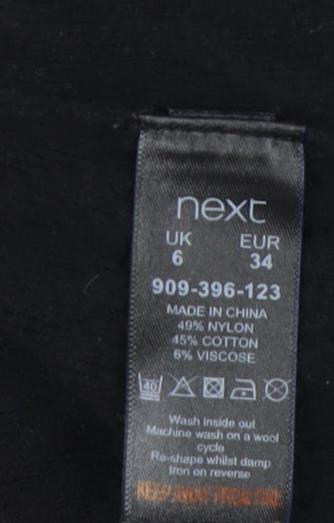 Next Women's Black Slim Fit V-Neck Tank UK 6