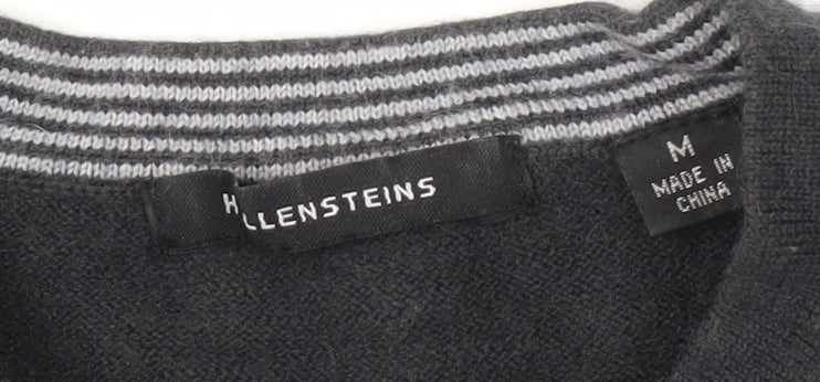 Hallensteins Men's Black Wool V-Neck Pullover M