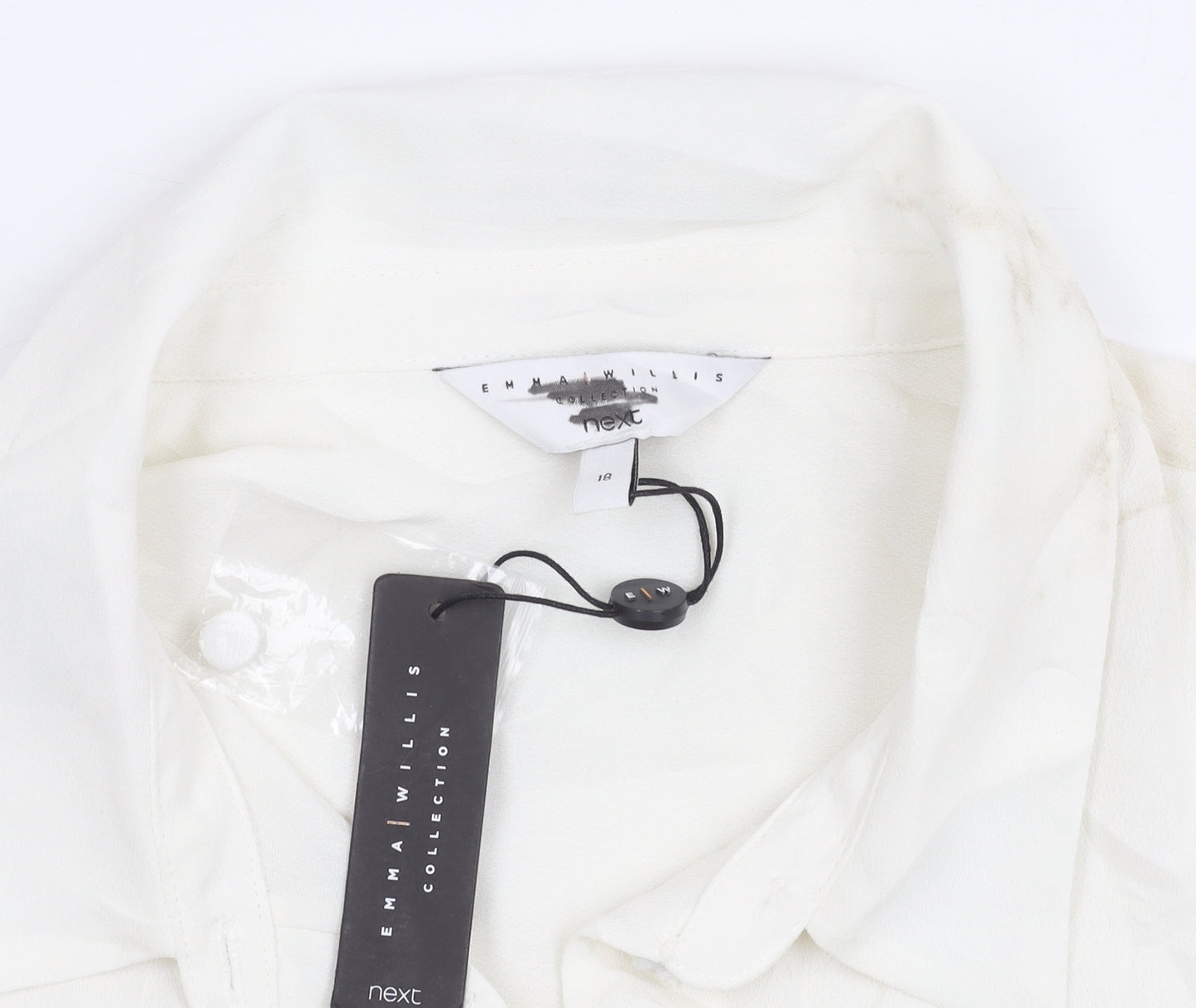 Next Women's White Button-Up Shirt, Size 18
