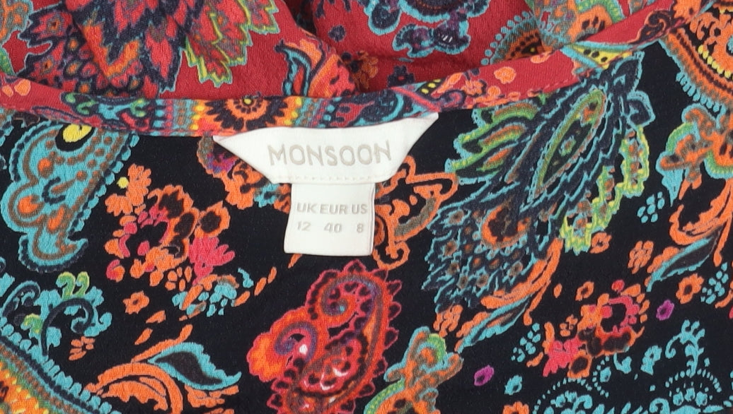 Monsoon Women's Multicoloured Paisley Dress Size 12