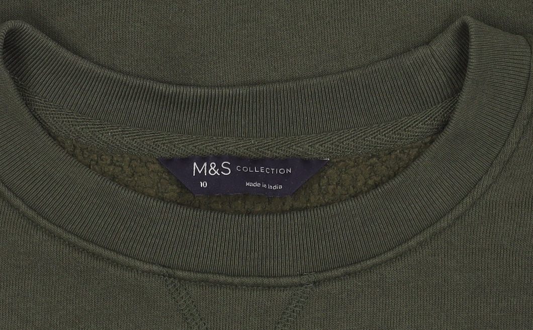 Marks and Spencer Women's Green Sequin Pullover, Size 10