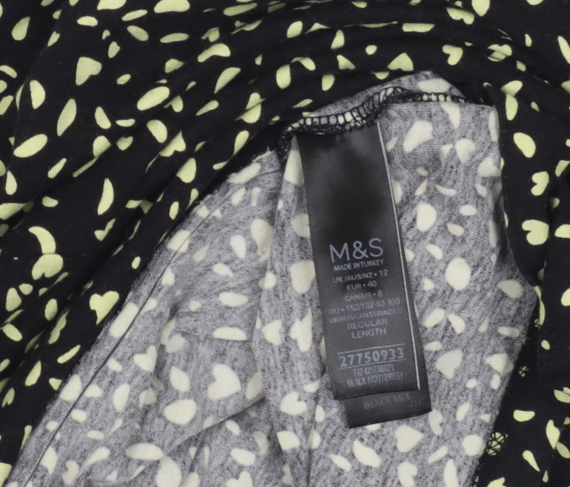 Marks and Spencer Women's Black A-Line Dress, Size 12