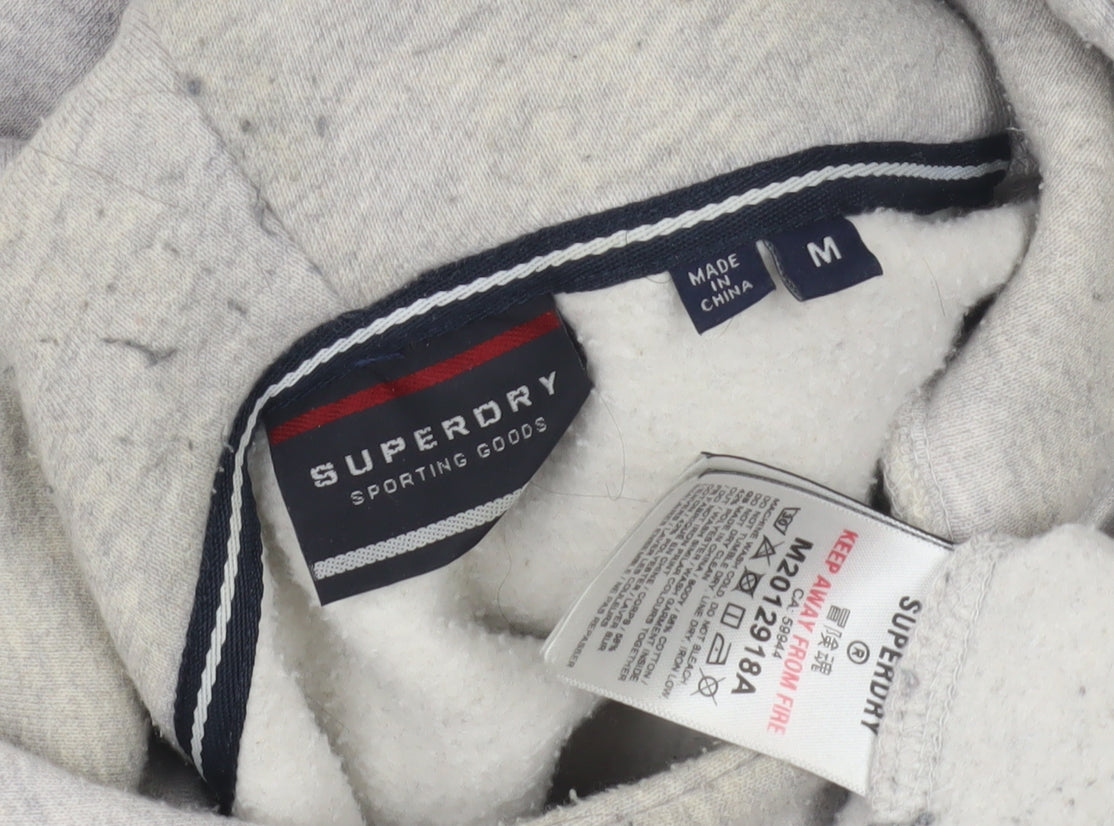 Superdry Men's Grey Hoodie M Pullover with Logo