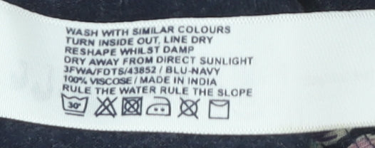 Fat Face Women's Blue Floral Tunic Blouse - Size 10