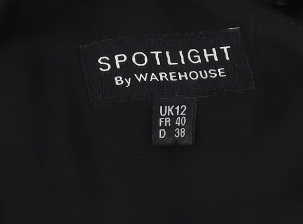 Warehouse Women’s Black Bodycon Dress UK 12