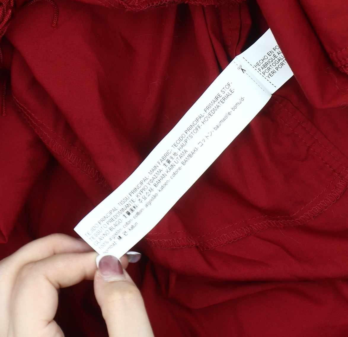 Zara Woman Red Fringe Blouse, Size M, Tunic Style