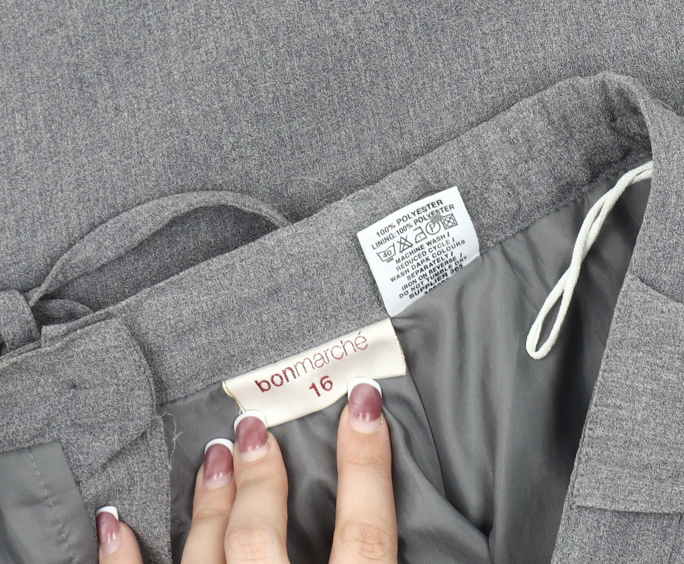 Bonmarché Women's Grey Pencil Skirt Size 16