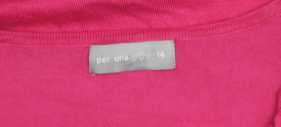 Per Una Women's Pink Pullover Jumper Size 14