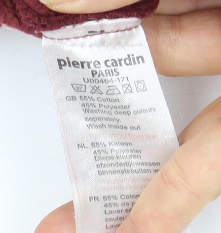 Pierre Cardin Men's Red Full Zip Hoodie, Size L