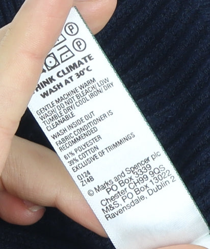 Marks and Spencer Men's Blue M Full Zip Jumper