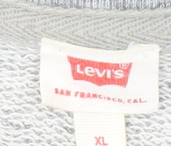 Levi's Men's Grey XL Pullover Sweatshirt - Logo Accent