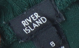 River Island Green Women's Roll Neck Sweatshirt Size 12