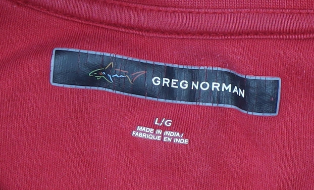 Greg Norman Men's Red Pullover Sweatshirt, Size L