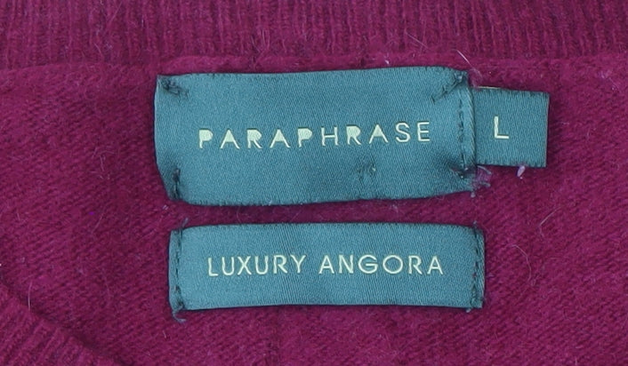 Paraphrase Women's Red Crew Neck Pullover Jumper L