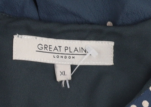 Great Plains Women's Blue XL Shift Dress