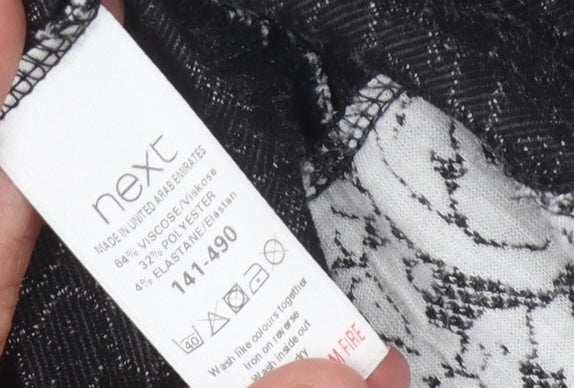 Next Women's Grey Ivory Floral Jumper Size 12