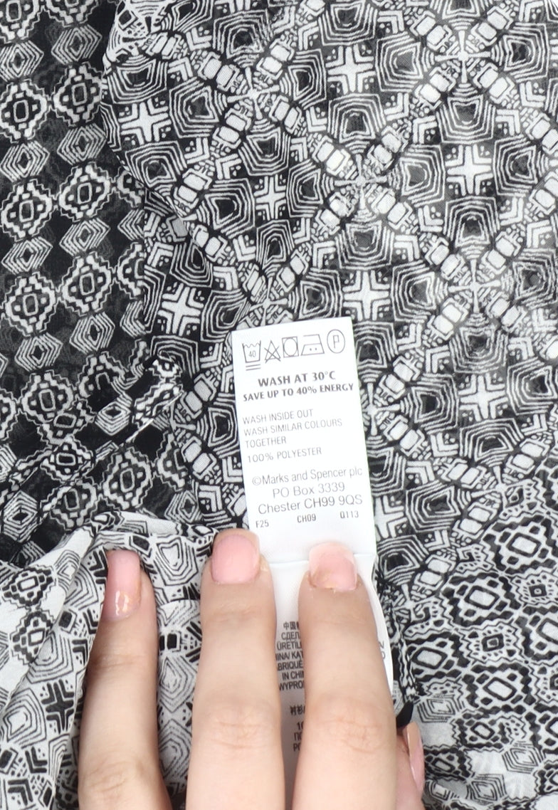 Marks and Spencer Women's Black Blouse Size 12